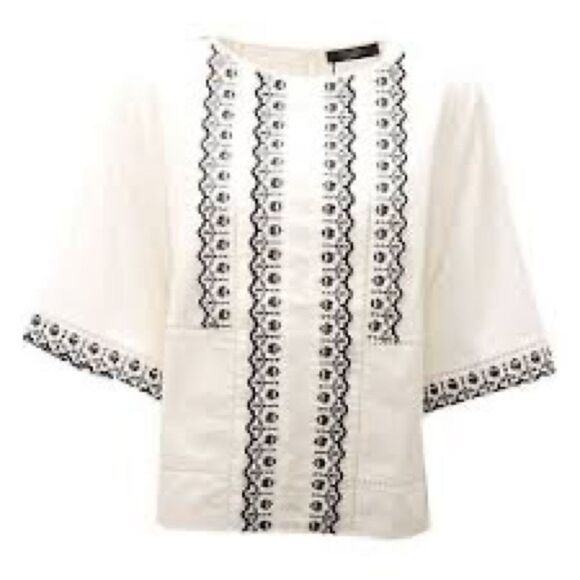 Weekend Max Mara Giudy White Embroidery Top - Picture 1 of 4